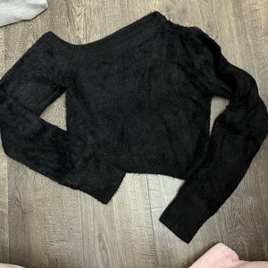 Forever 21 Asymmetrical Shoulder Fuzzy Sweater